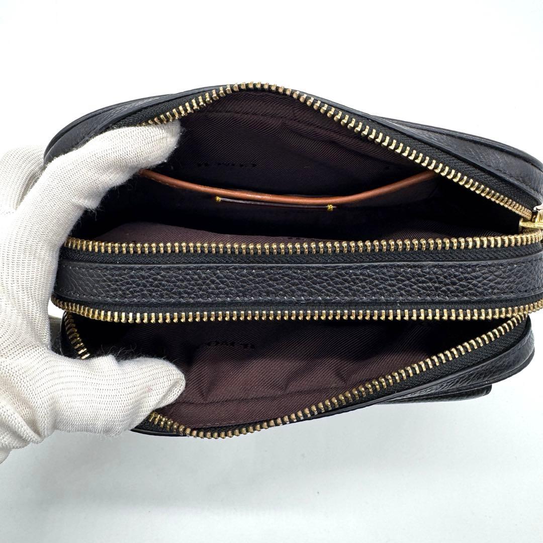 コーチ C0823 ウィロウ ショルダーバッグ カメラバッグ ブラック レザー