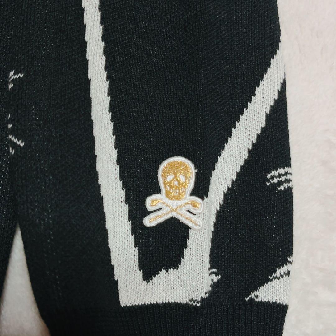 極美品　マークアンドロナ　ニット　セーター　シルバープレゼント　ヤシの木　総柄