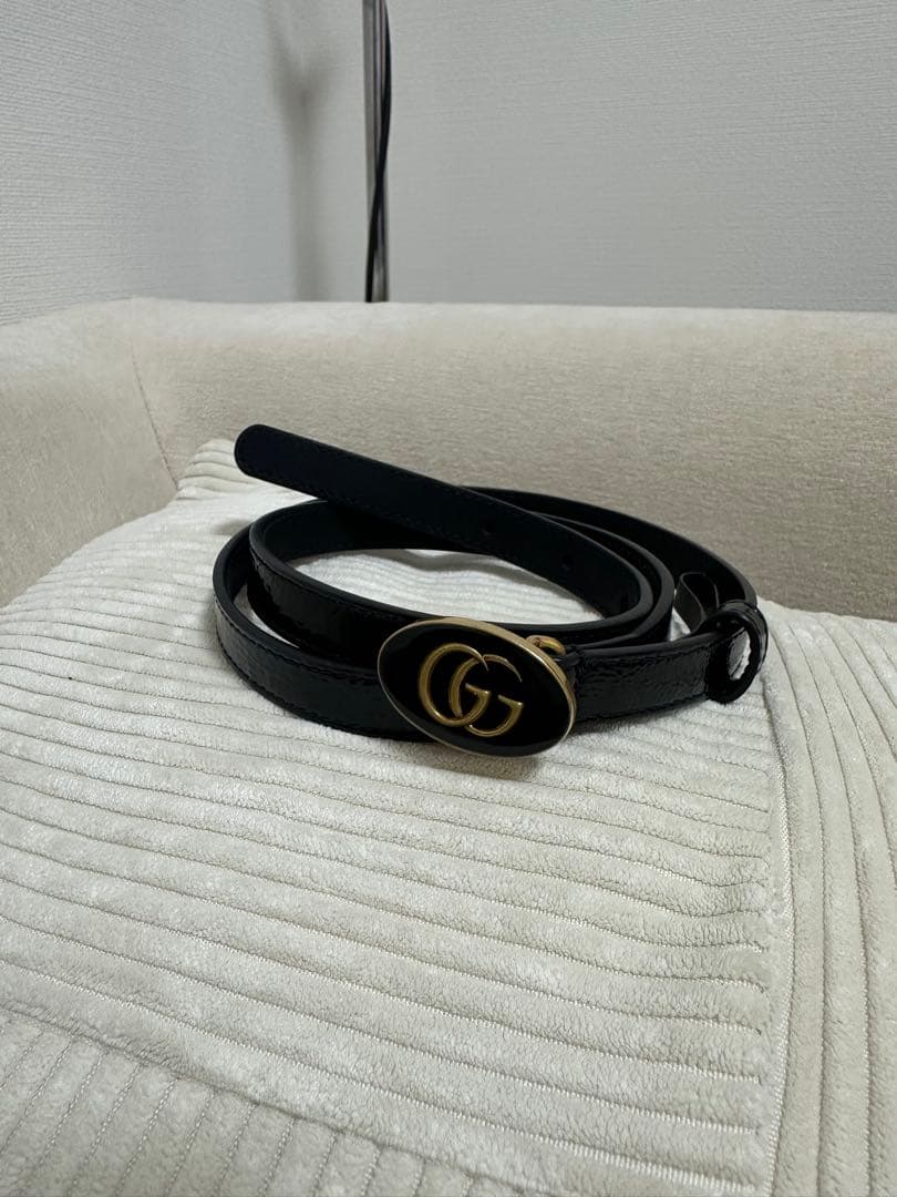 GUCCI ブラック GGロゴベルト 調整可能