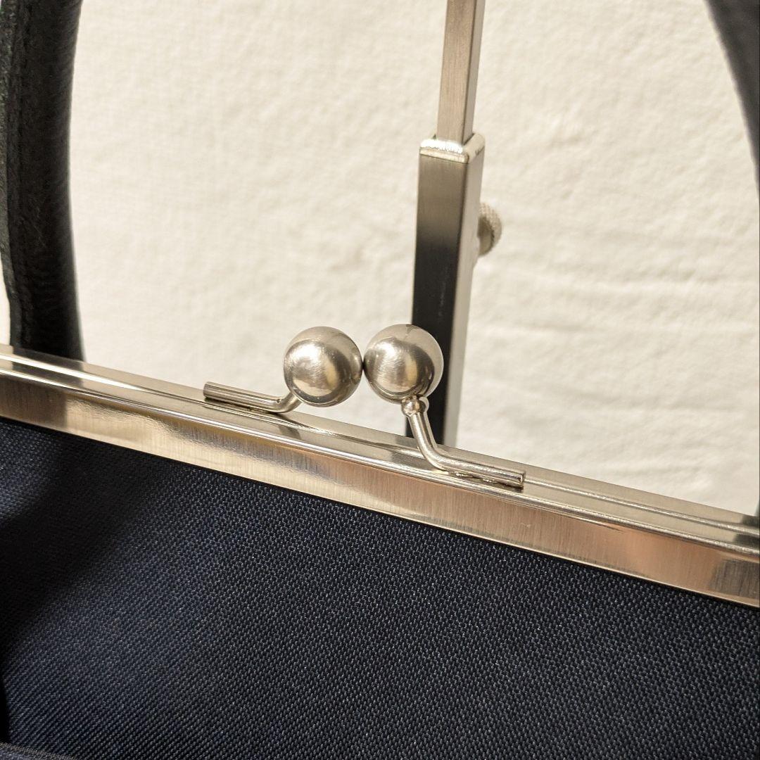 状態良き♪ アヤノコウジ がま口ビジネスバッグ ブラック