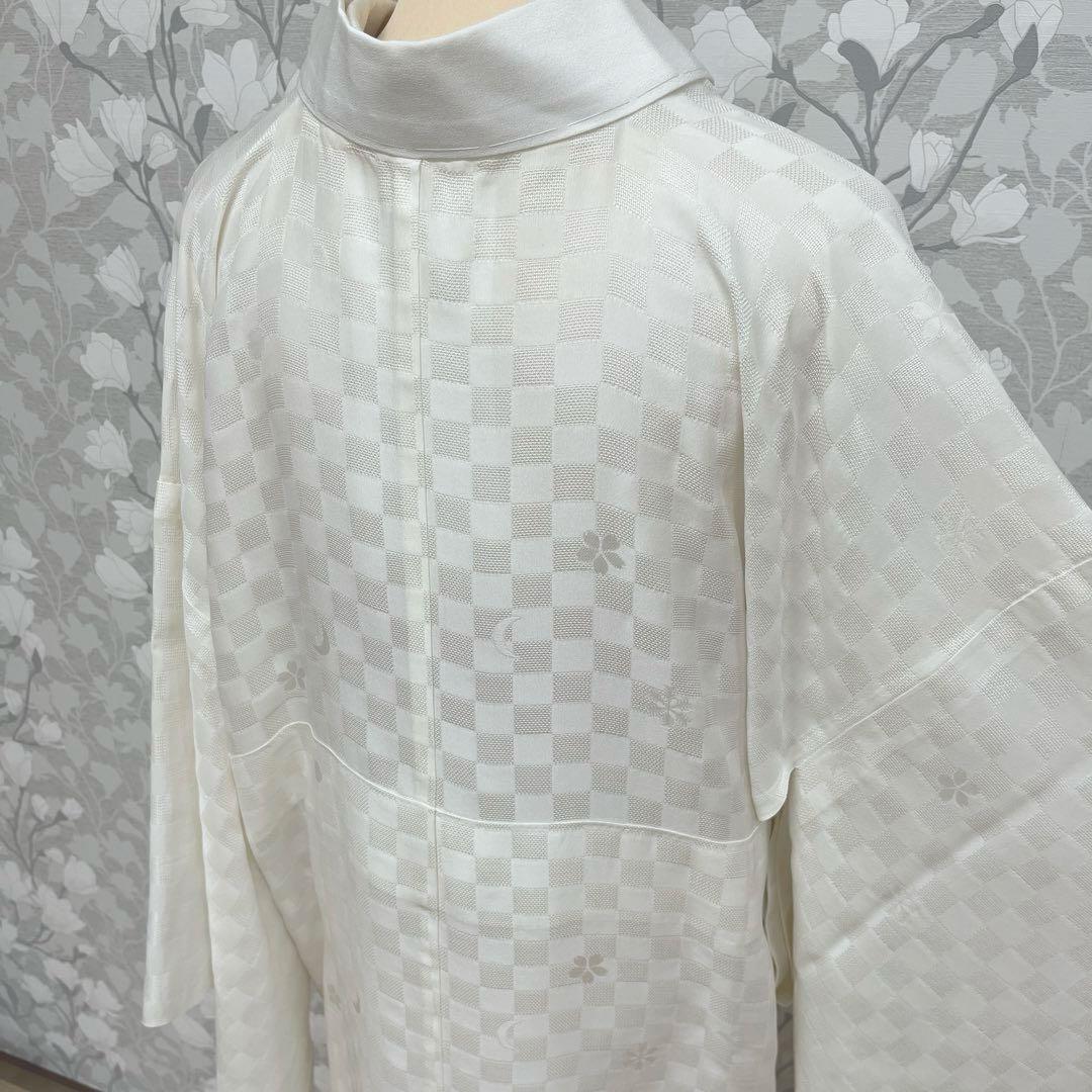 正絹 紋紗 長襦袢 市松【鈴乃屋】夏長襦袢