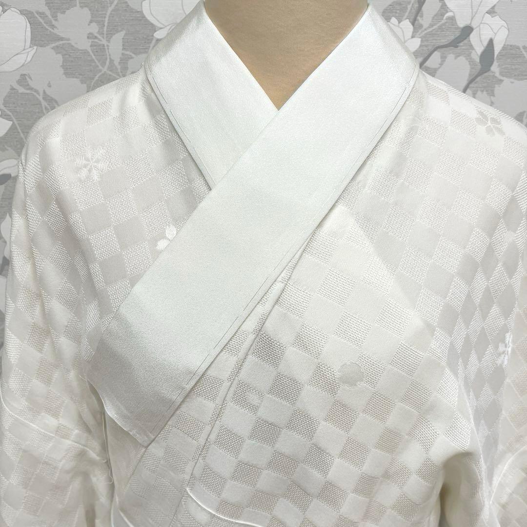 正絹 紋紗 長襦袢 市松【鈴乃屋】夏長襦袢