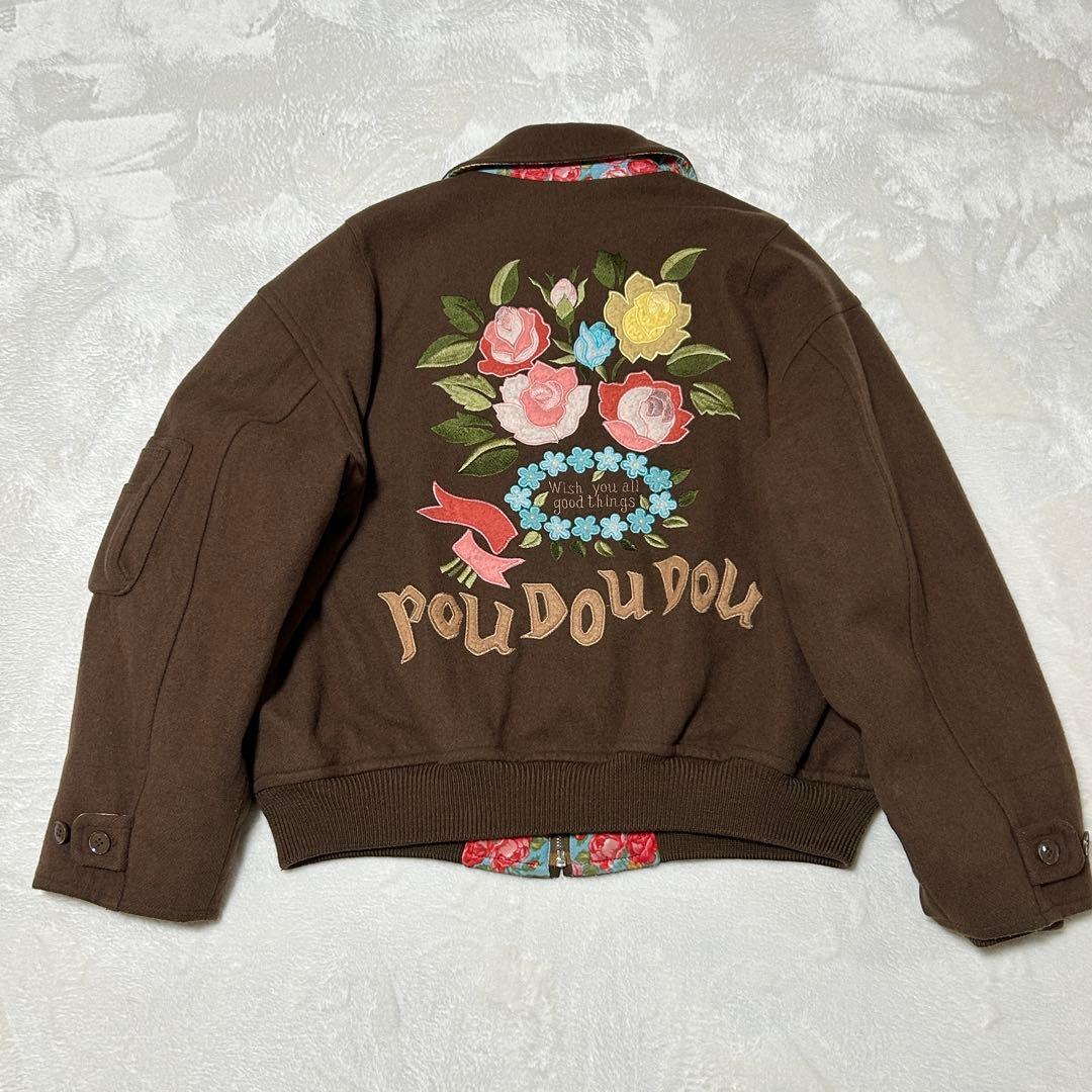 美品✨OLD POUDOUDOU 花柄刺繍 ジャケット　リバーシブル　80’s