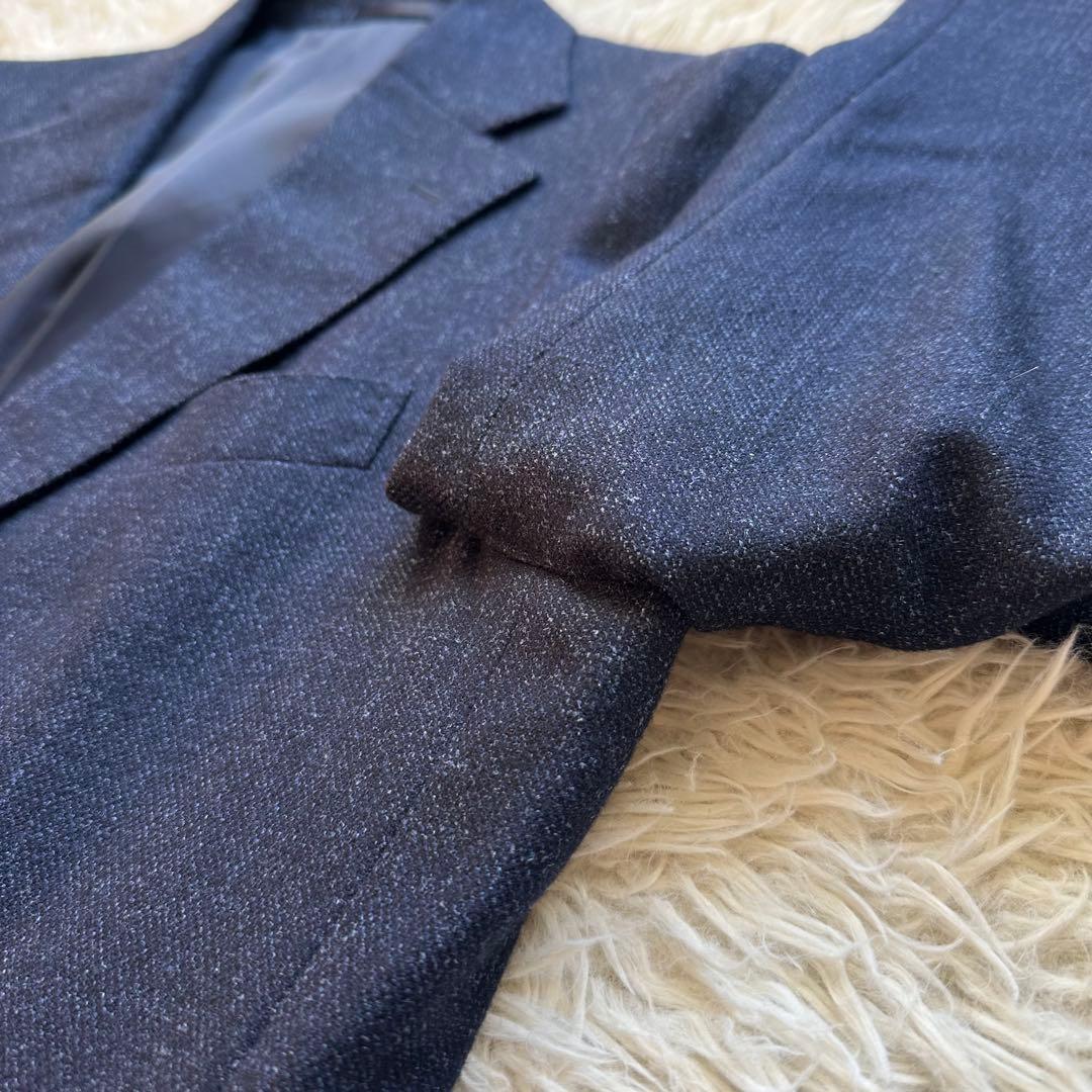 美品✨シップス×ロロ・ピアーナ　段返り　ジャケット　シルク　カシミヤ　ネイビー