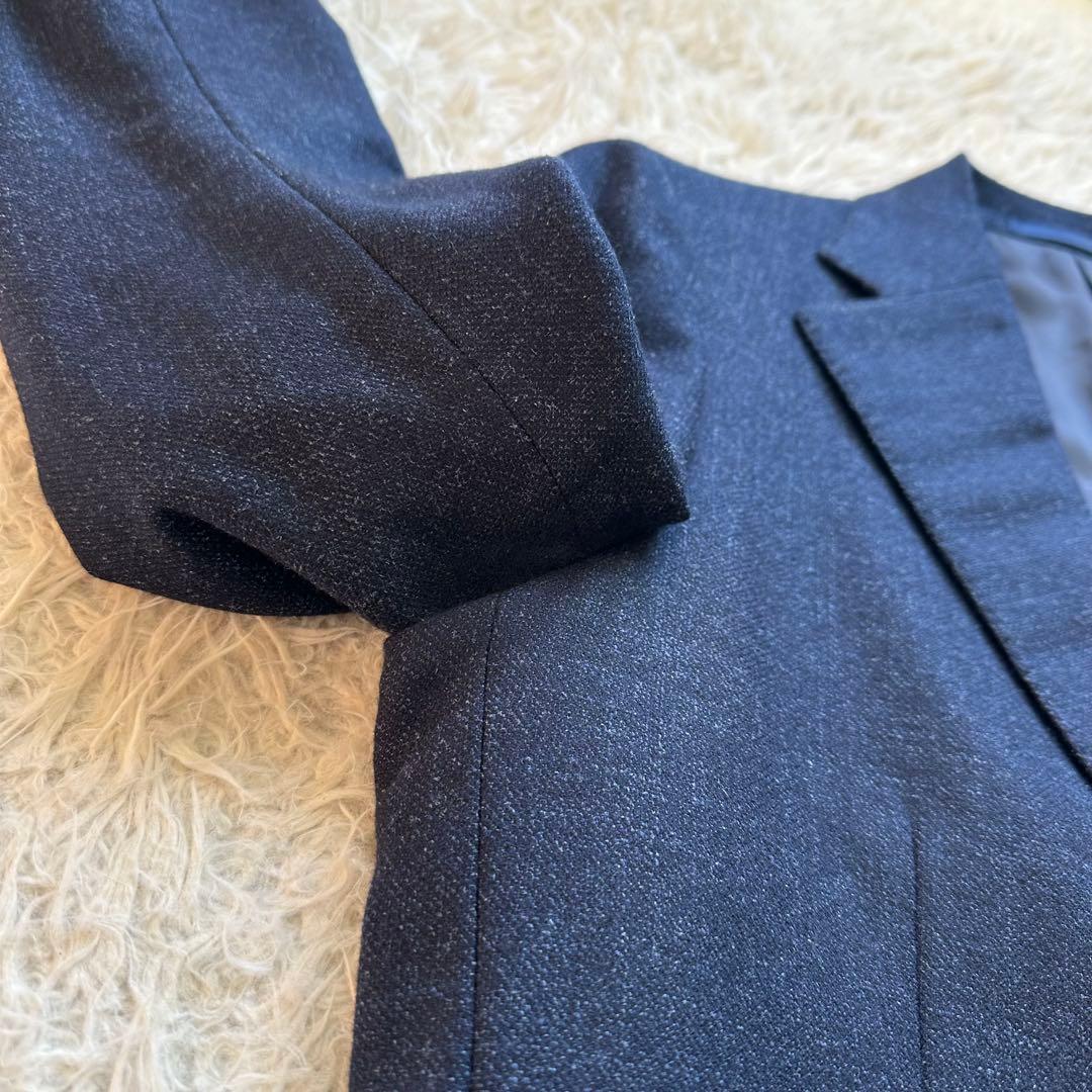 美品✨シップス×ロロ・ピアーナ　段返り　ジャケット　シルク　カシミヤ　ネイビー