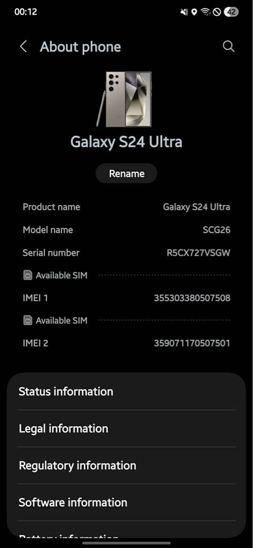 美品　Galaxy S24 Ultra　国内版