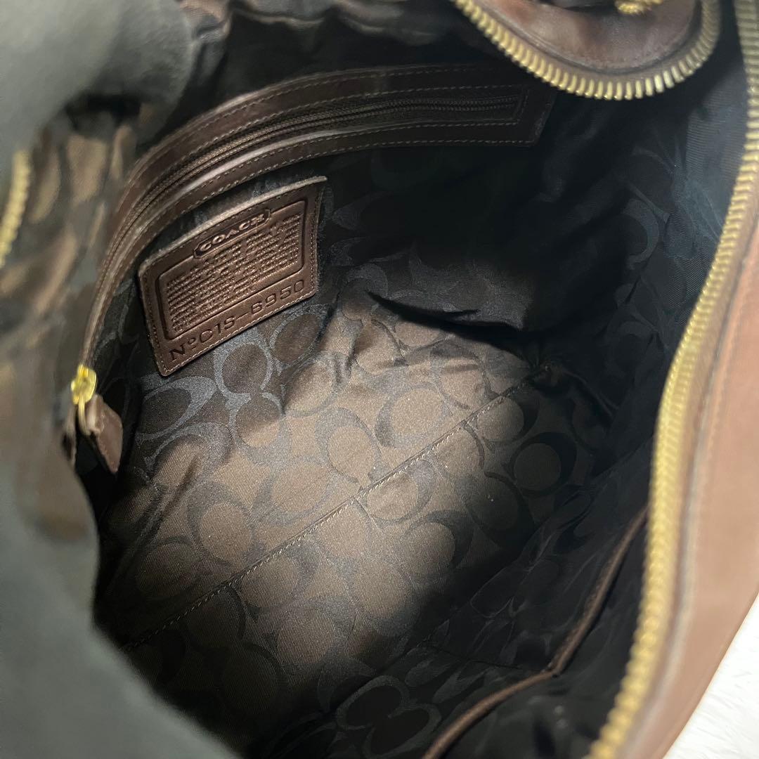 K*E様 希少 コーチ 6950 ワンショルダー ダークブラウン