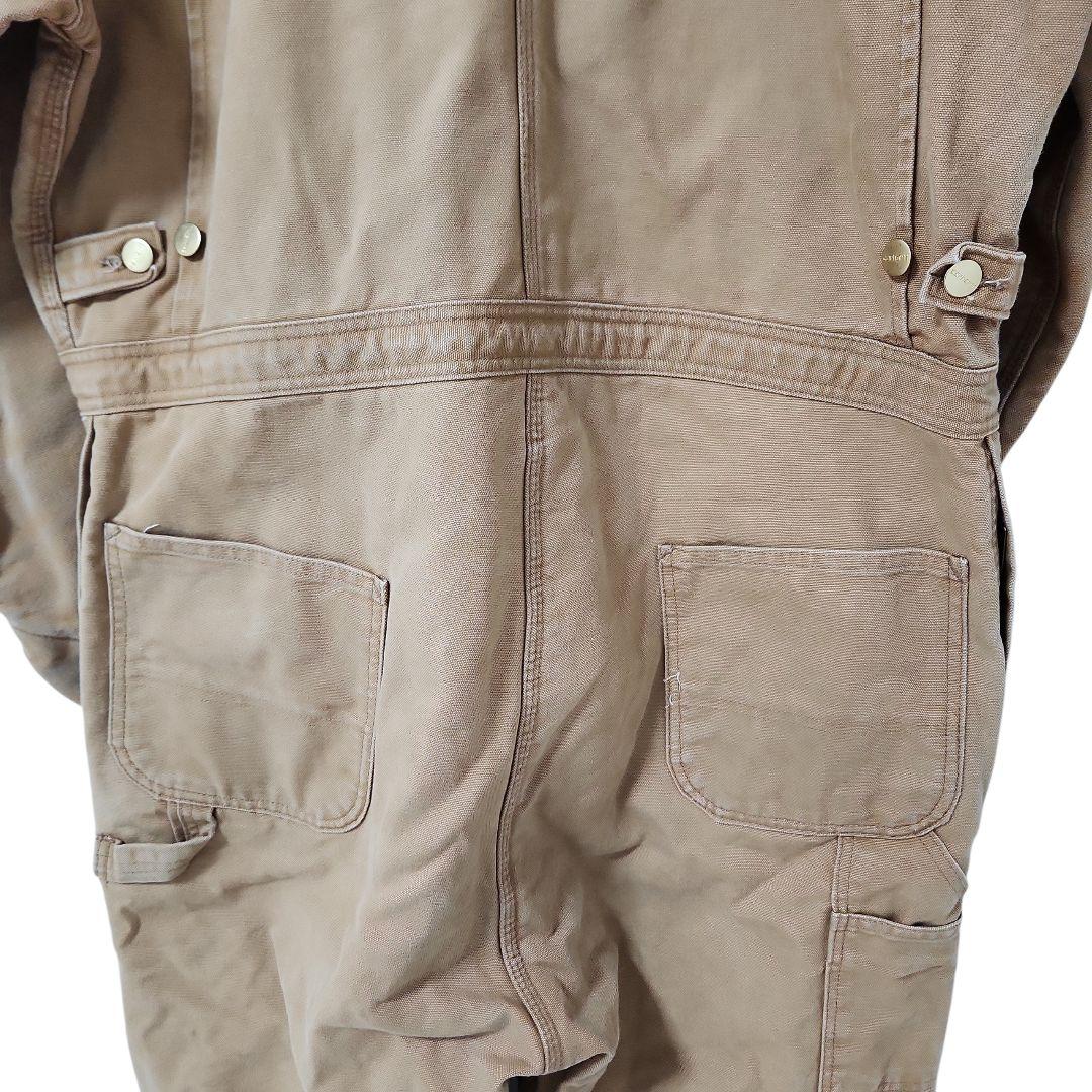 ☆nqnq☆Carhartt ダック 長袖つなぎ 中綿 ワンポイント