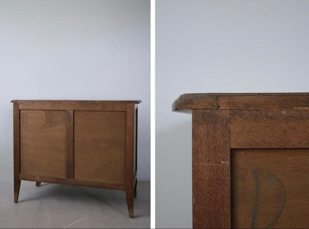 アンティーク猫脚3段チェスト/フランス輸入/ドロワー/飾り棚