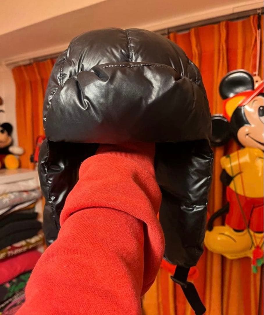 Supreme ダウン　フライトキャップ ブラック サイズ M/L