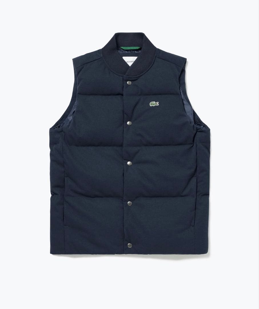 LACOSTE ネイビー ピケダウンベスト Sサイズ