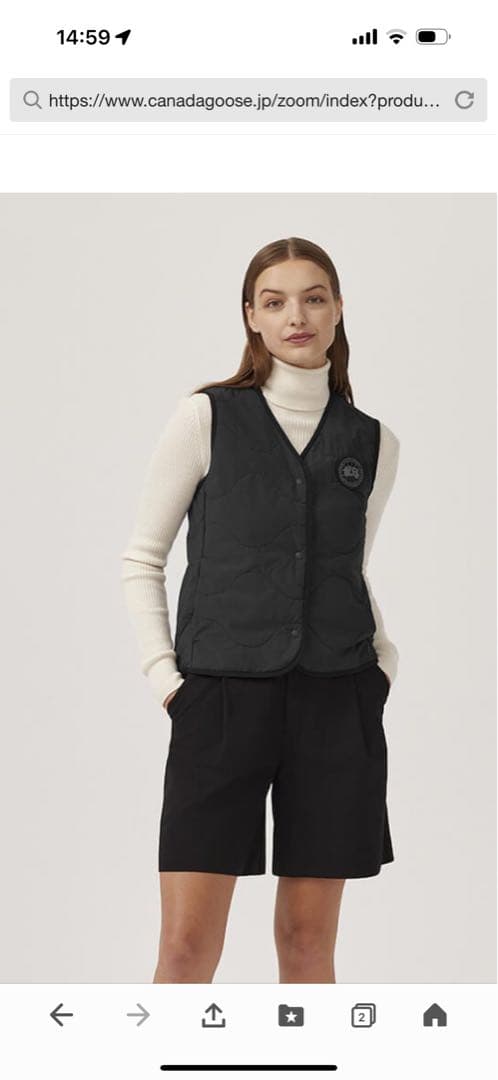 カナダグースアネックス ライナー ベスト ブラックレーベル