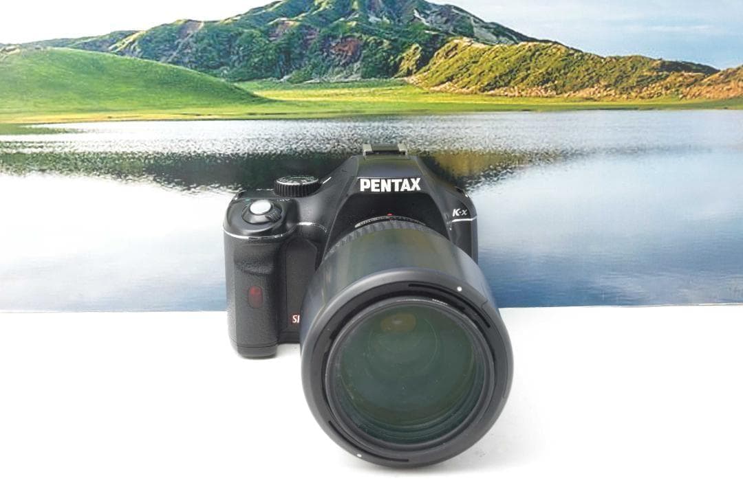 【S数2723回】PENTAX K-X★望遠レンズ付き55-300ｍｍ★転送OK