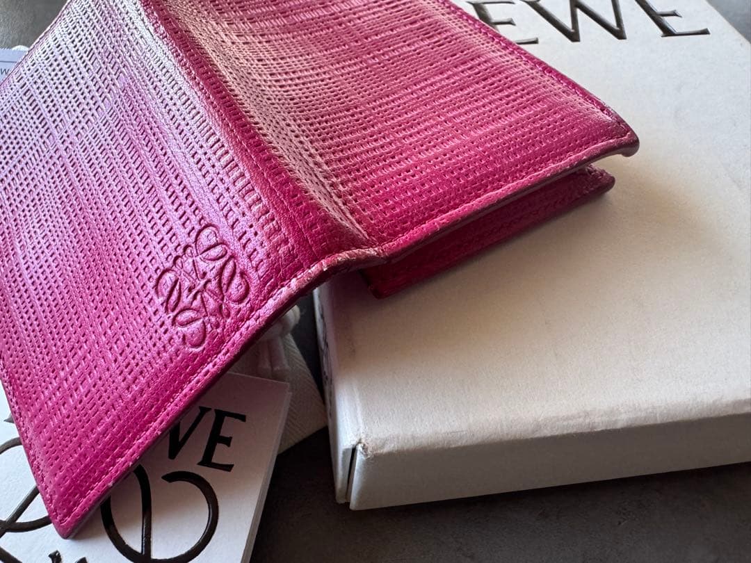 《箱・袋付き》ロエベ アナグラム 型押しカードケース名刺入れ カード入れ