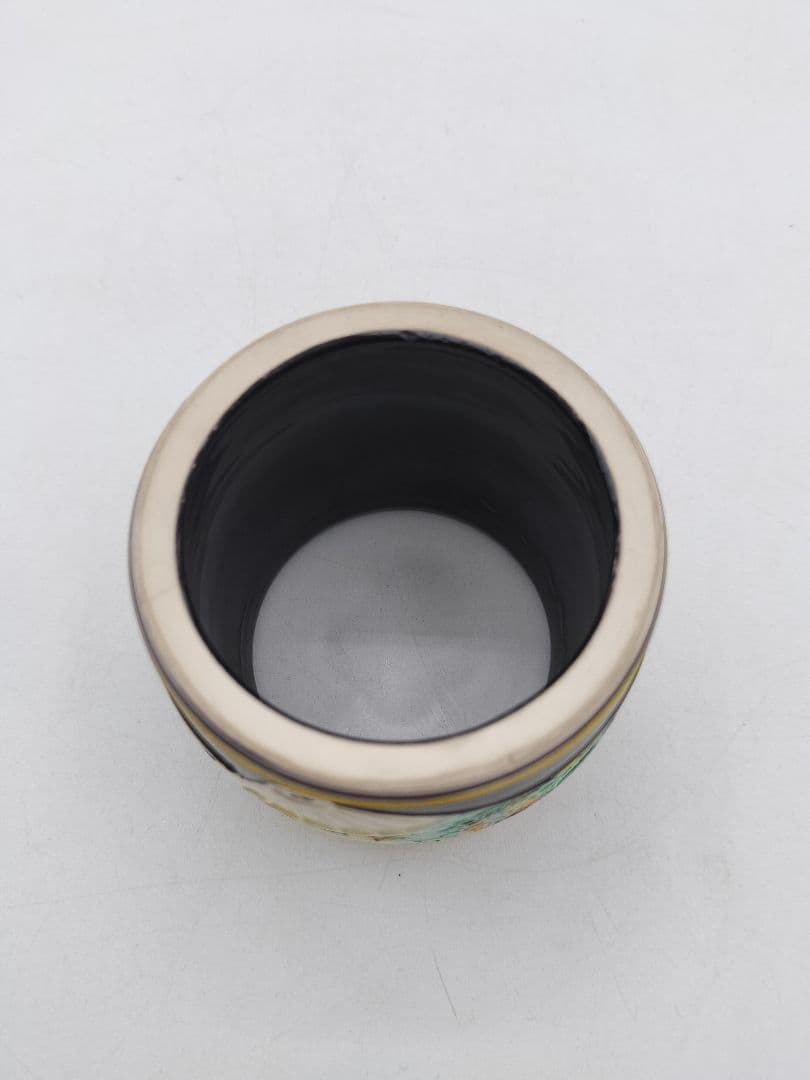 c565 皆具 紫交趾 扇面 平安清鳳 木箱 茶道具 古物