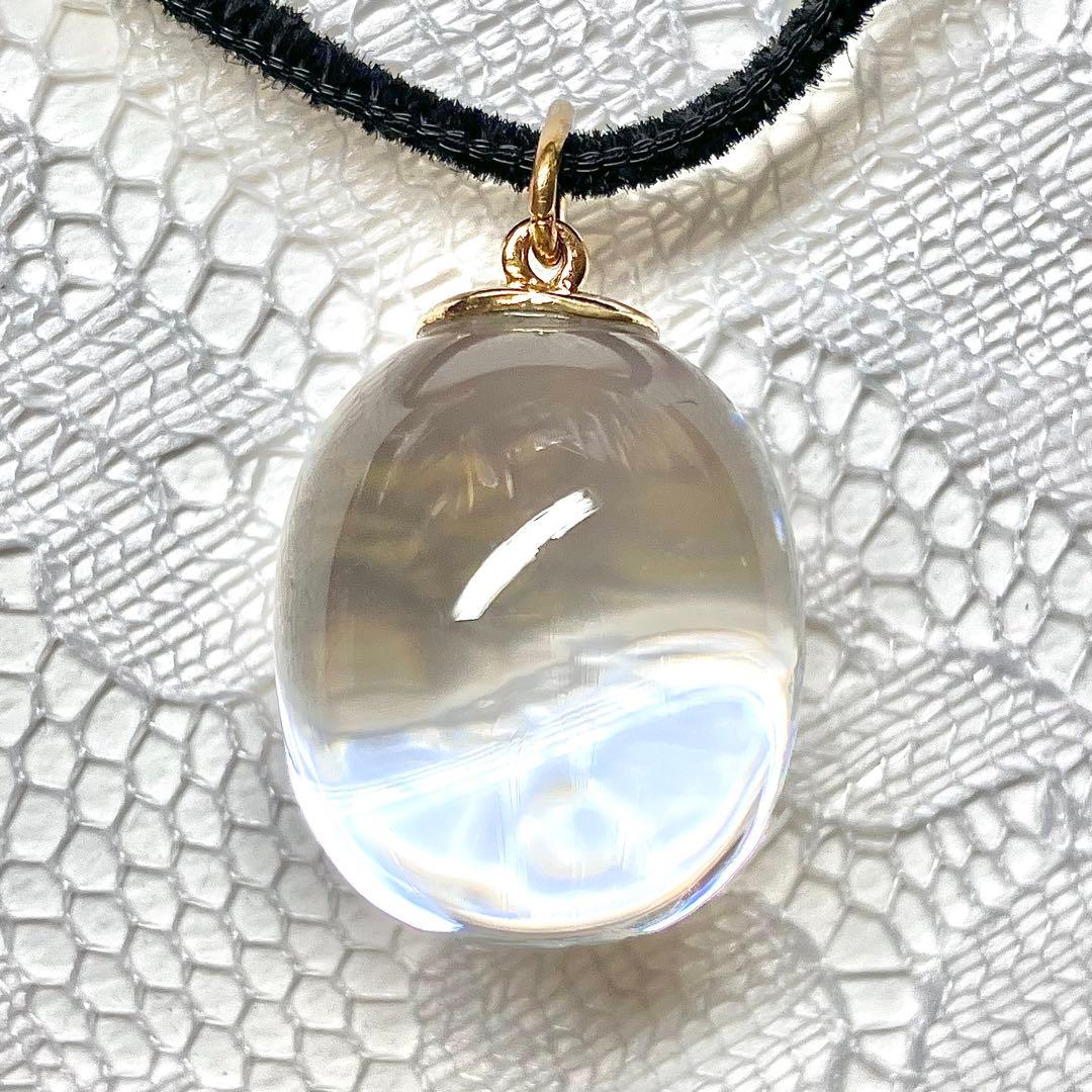 箱付　バカラ　タンタシオン　ネックレス　ペンダント　750 K18 クリア　美品