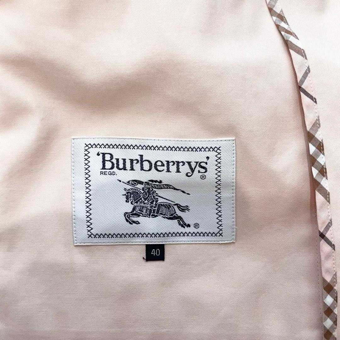 SSR希少 バーバリーズ　ブルゾン　ライトアウター　ピンク　ノバチェック　L