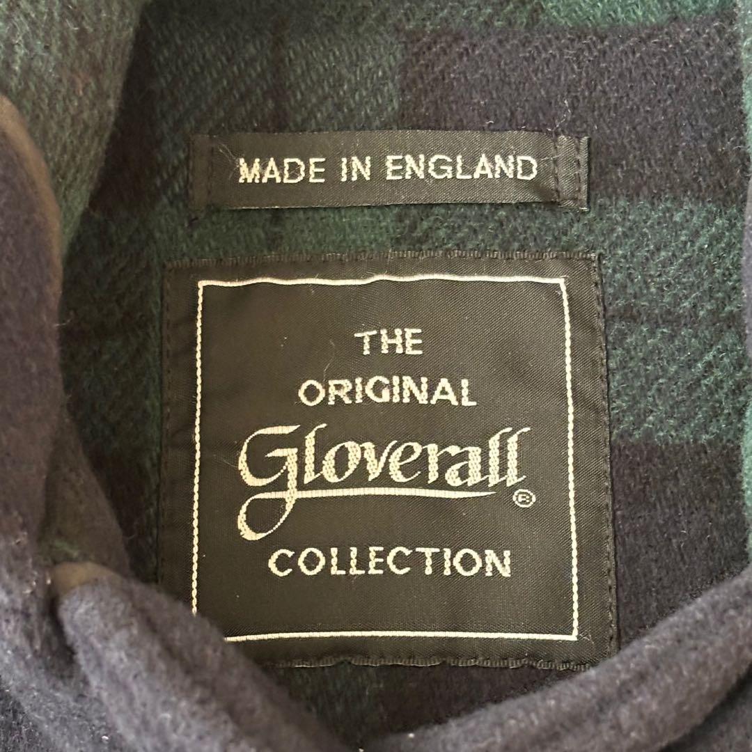 美品✨【英国製】グローバーオール ダッフルコート ウール ネイビー チェック M