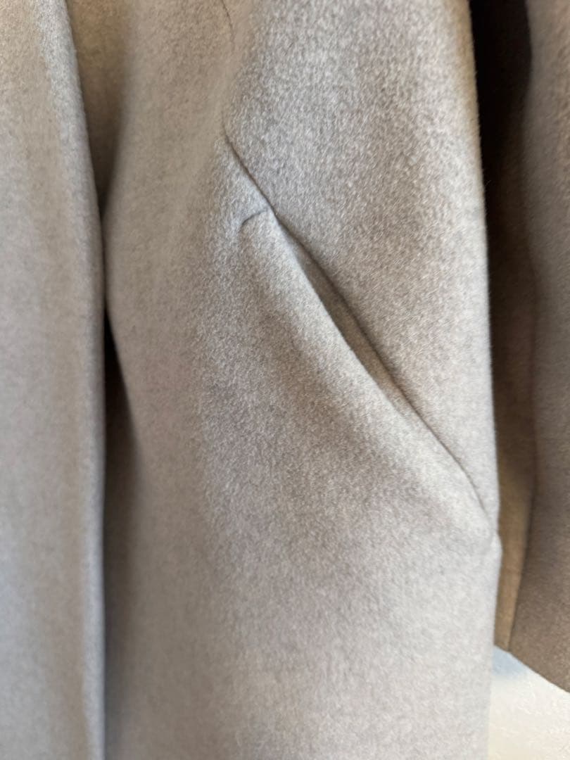 【美品】ノーブルnoble MTRウールカシミヤミニマルVコート(38)