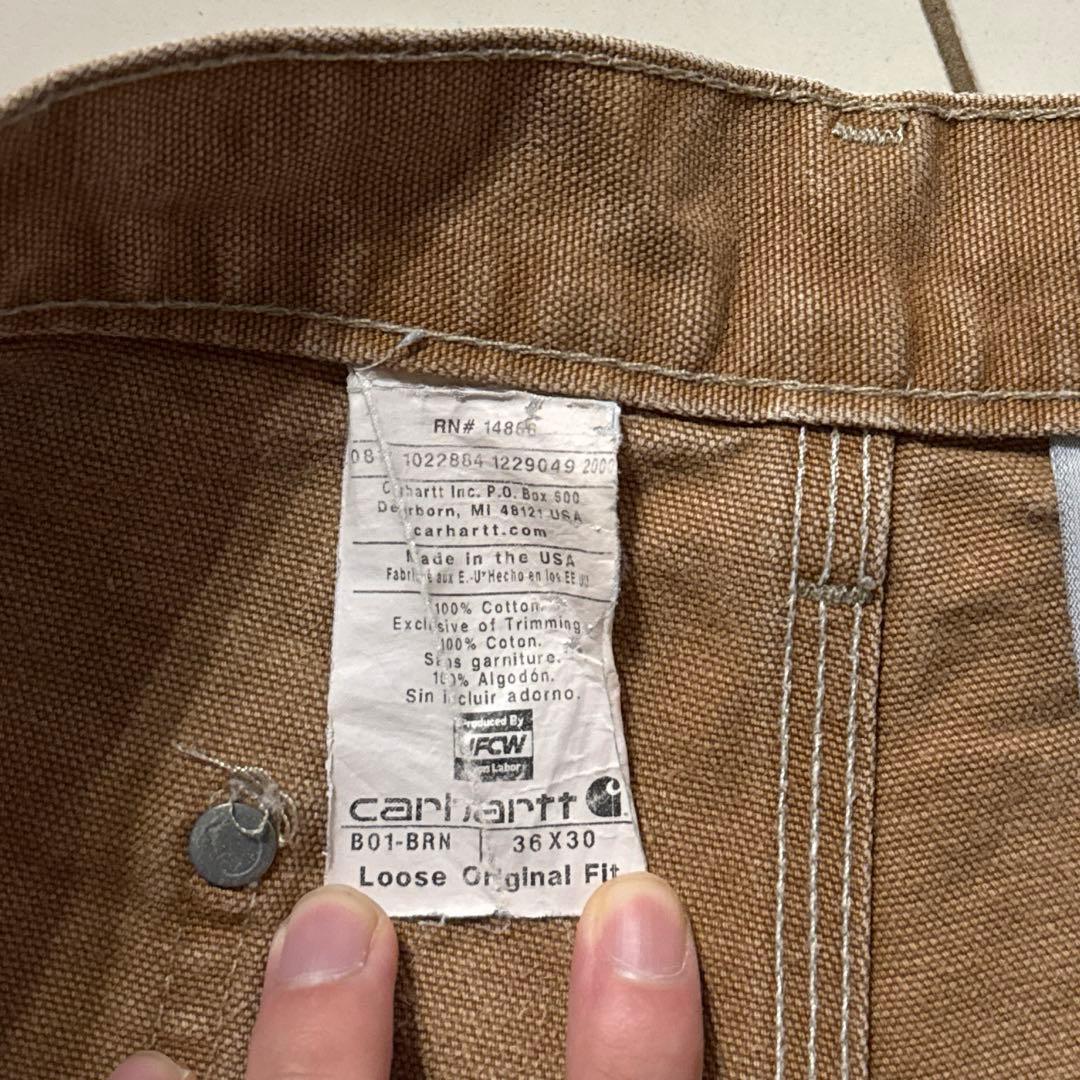 USA製 Carhartt ダブルニーペインターパンツ BRN W36L30
