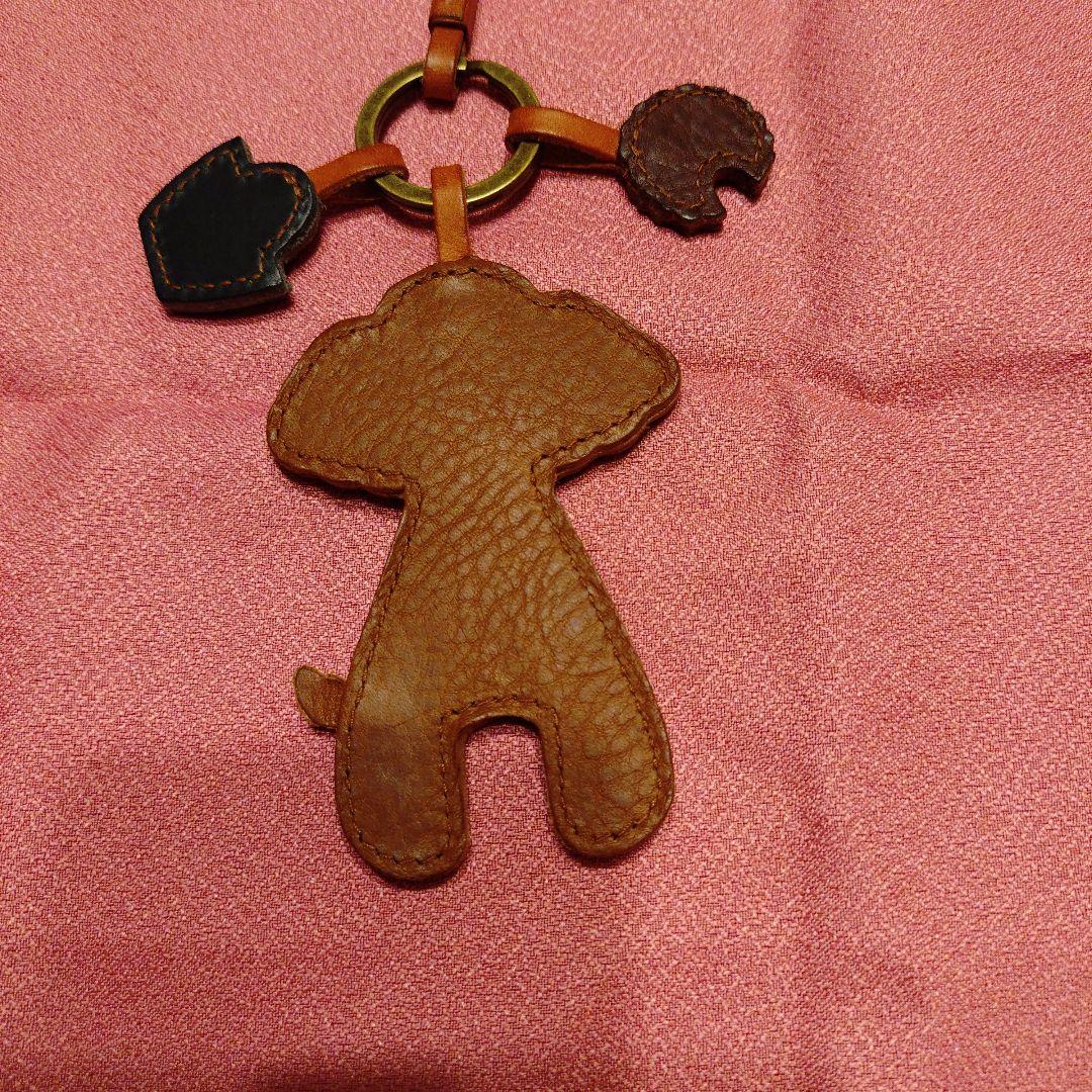 未使用　genten ゲンテン　トイプードル　犬キーホルダー　バックチャーム