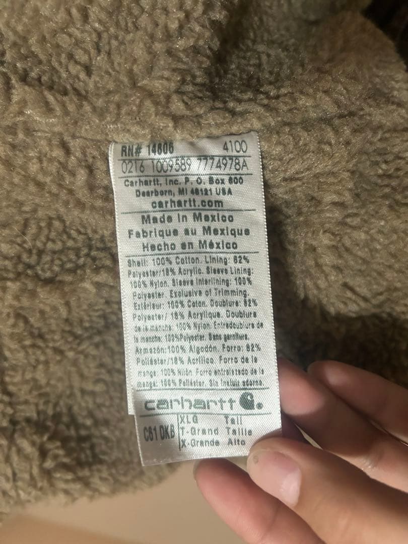 カーハートジャケット　裏ボア　Carhartt