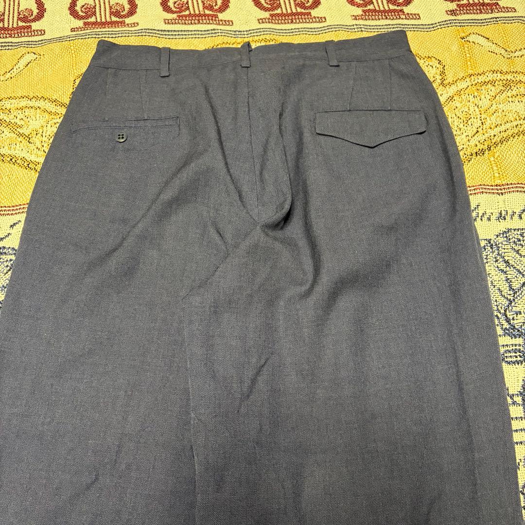 50s 60s 極太 wool slacks ネイビー ギャバジン ギャバスラ