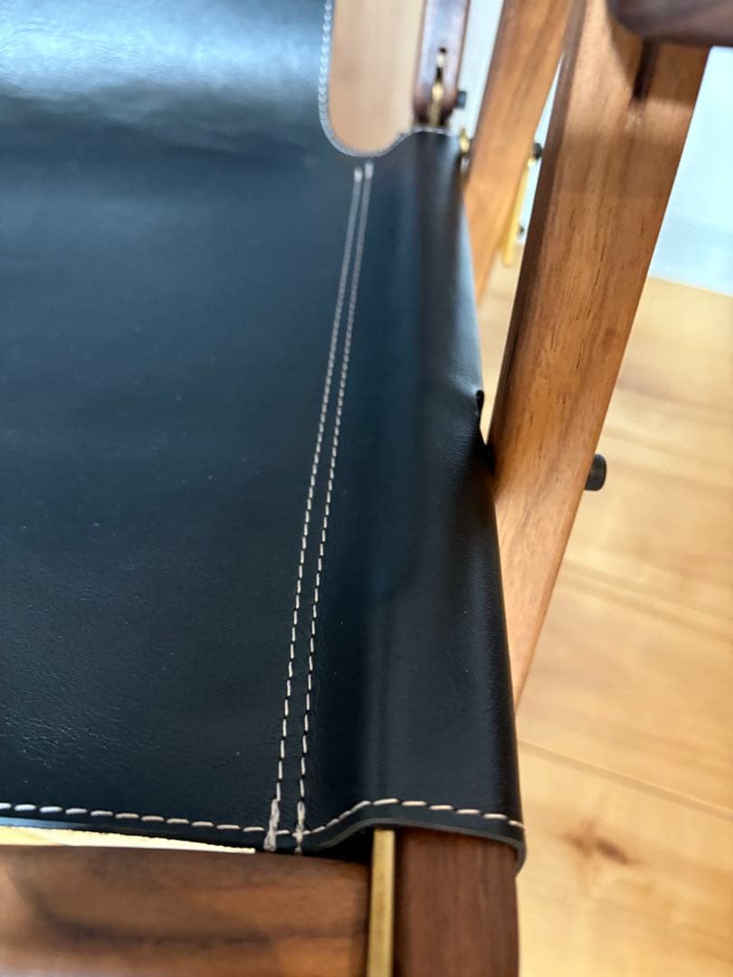 y*5様 新品未使用　コンダクターズチェア　ウォールナット　レザー　ワイド　ハイ