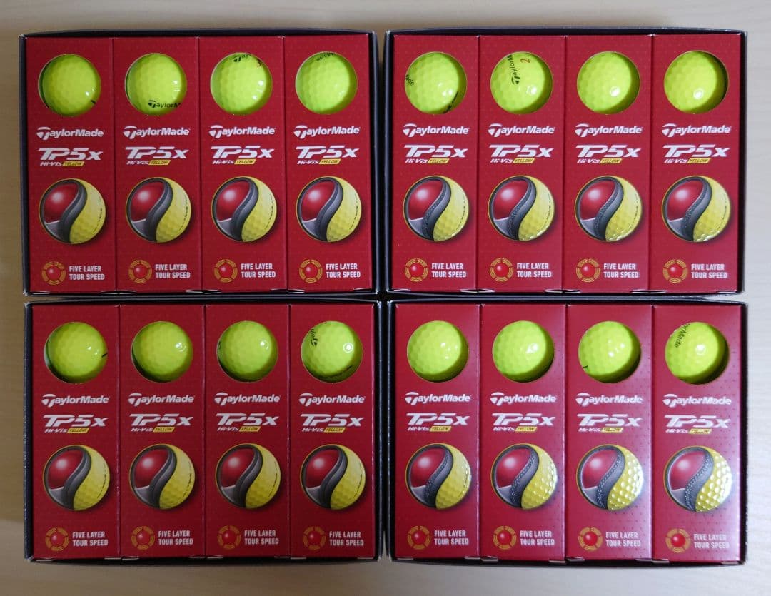 TaylorMade TP5X Hi-Vis Yellow 4ダース48個セット