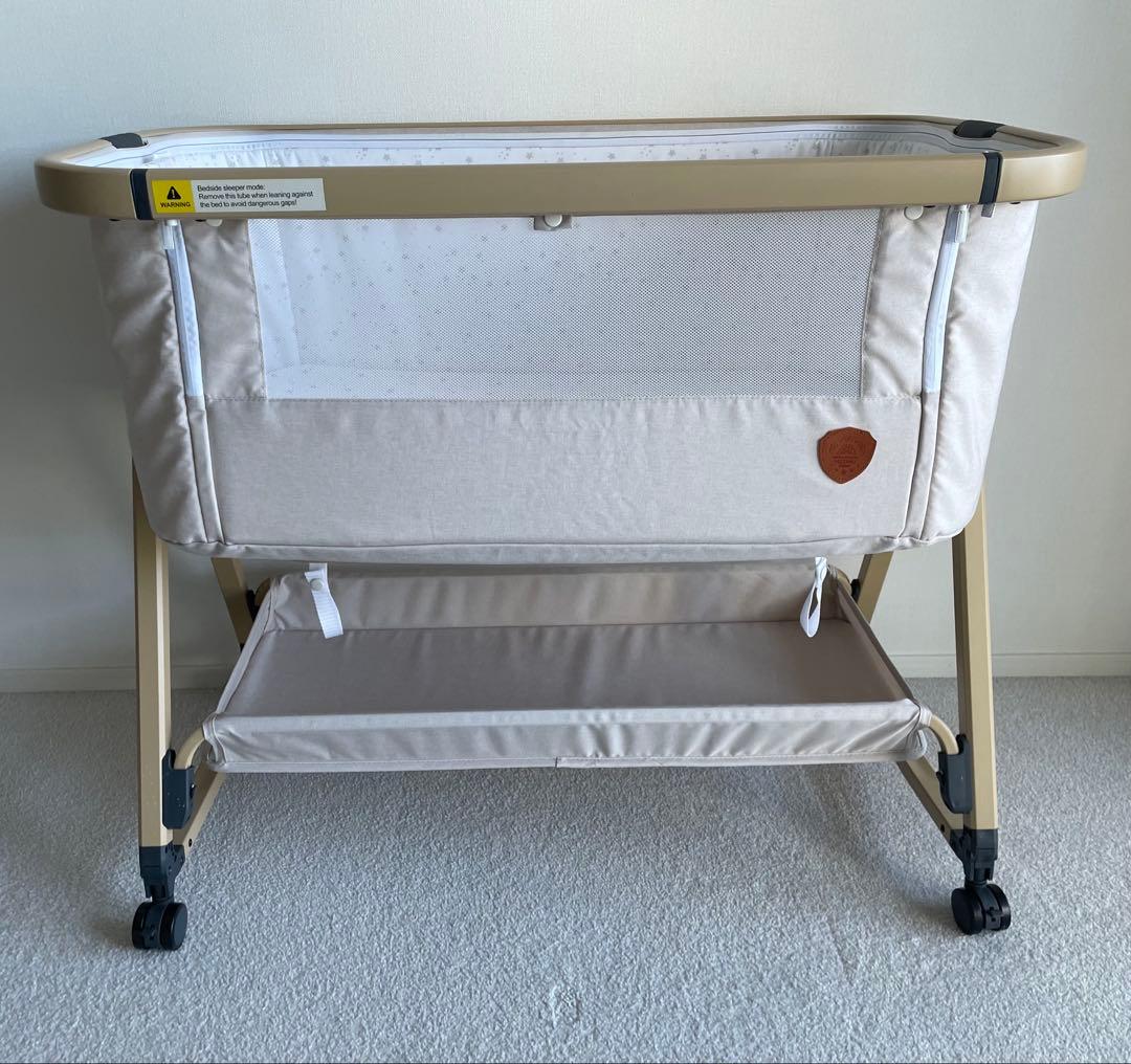 【KOYA】【定価1.9万】ベビーベッド　HDZMJ コンパクト　ベージュ