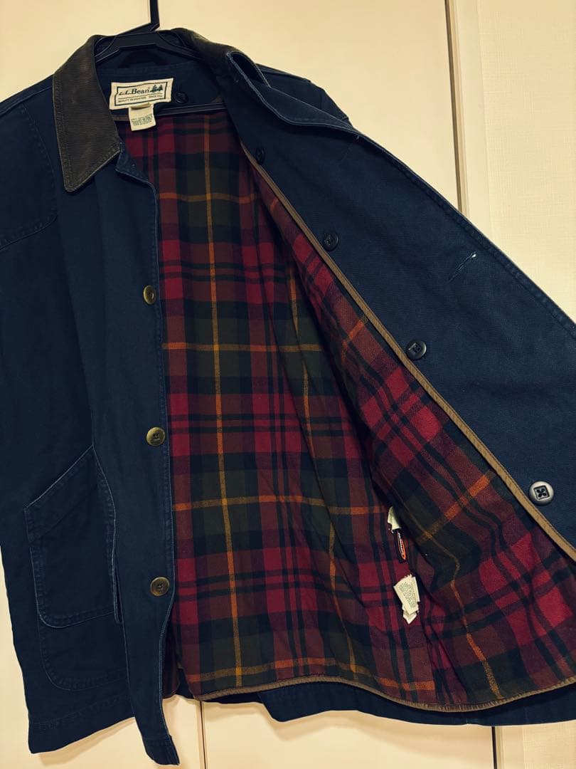 希少ネイビー　L.L.Bean フィールドコート　プリマロフトの中綿着脱ライナー