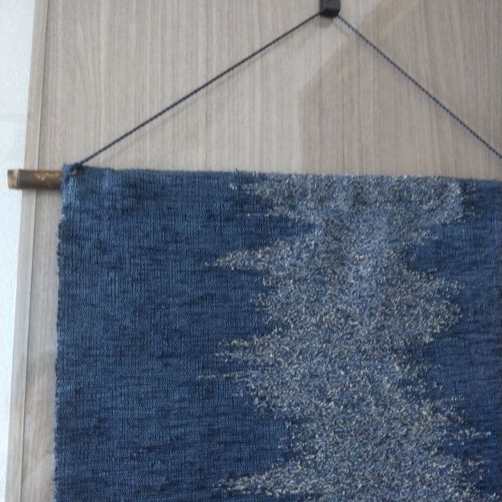 裂織り敷物⭐︎タペストリー⭐︎阪急梅田本店「全国匠の技展」購入品作品名「銀河」