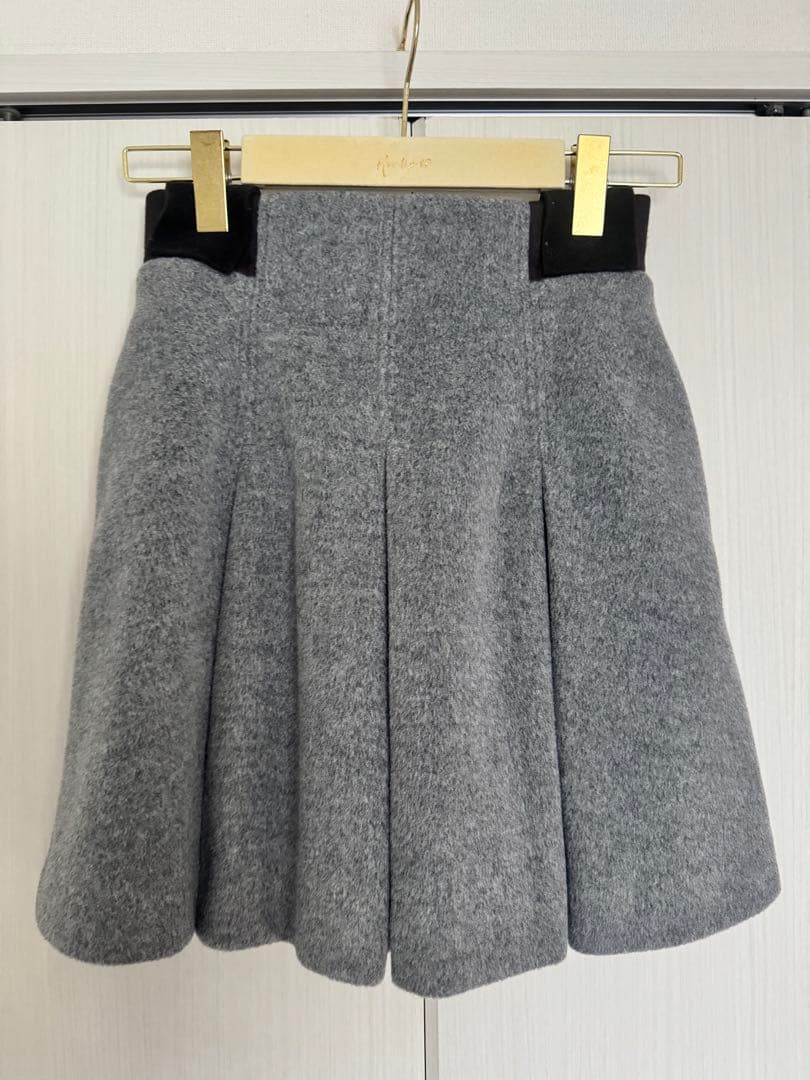 snidel ウエストリブプリーツミニスカート