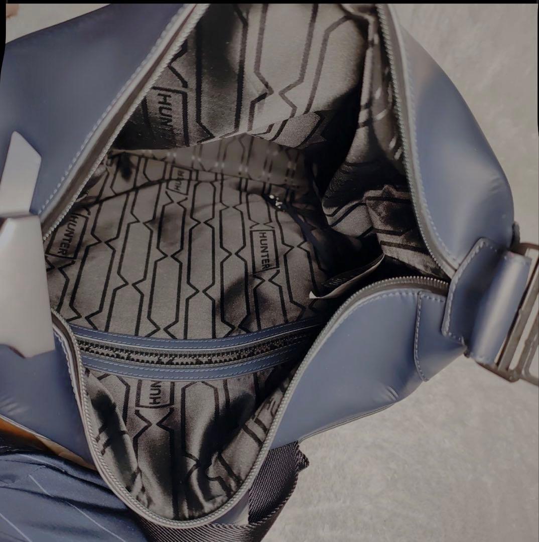 HUNTER トップクリップ ラバーコーティング レザー ネイビー