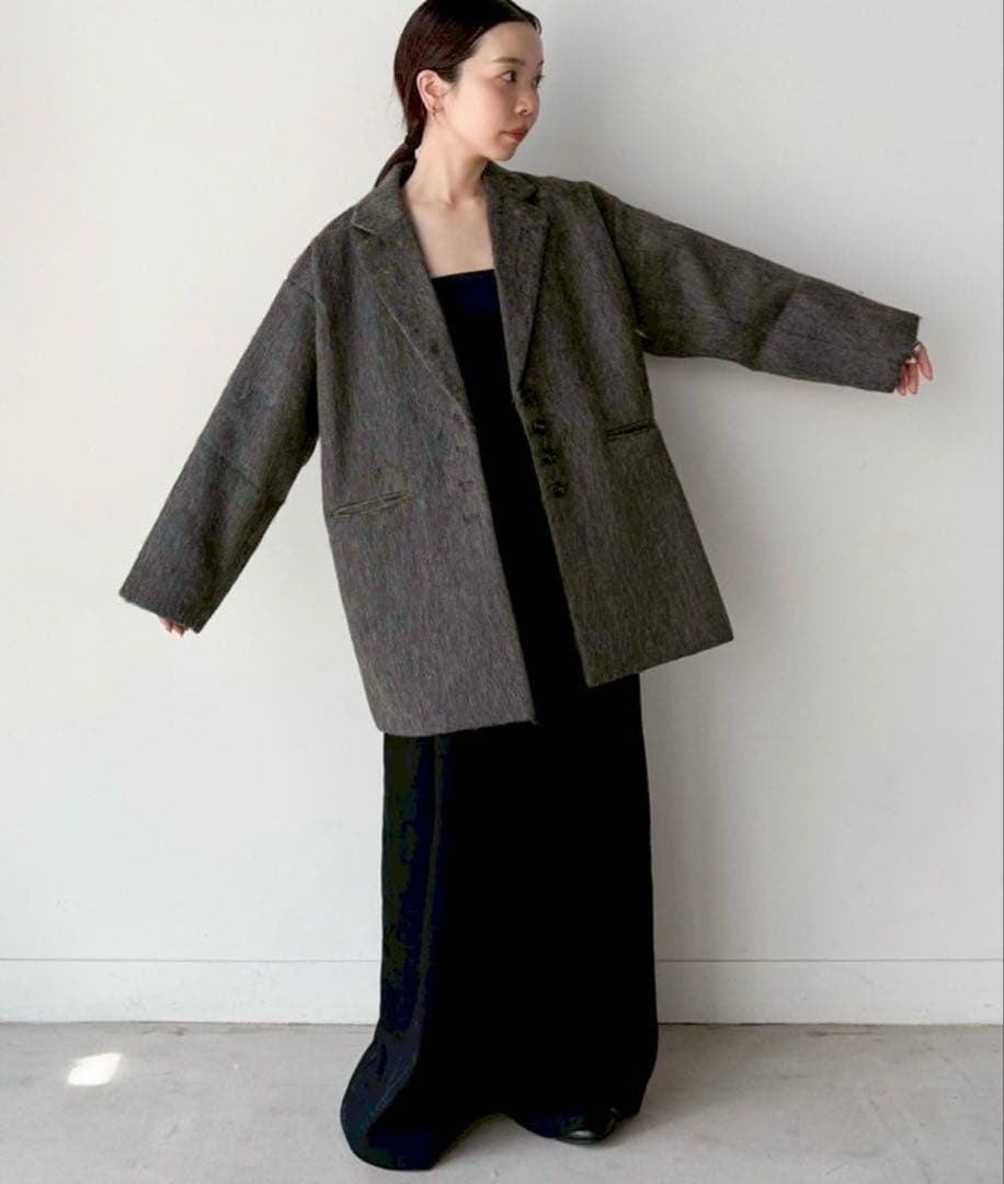 新品タグ付き セレクトモカ by son シャギールーズジャケットMOCA