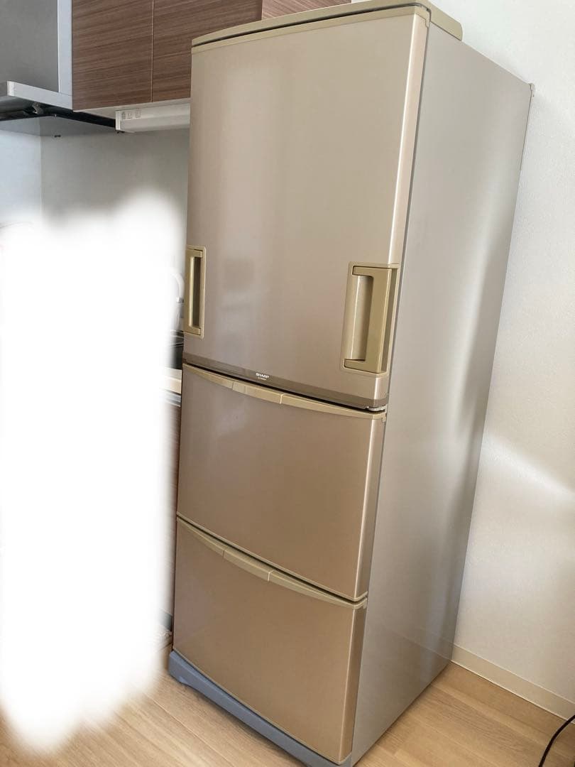 SHARP 3ドア冷蔵庫 ゴールド 345L