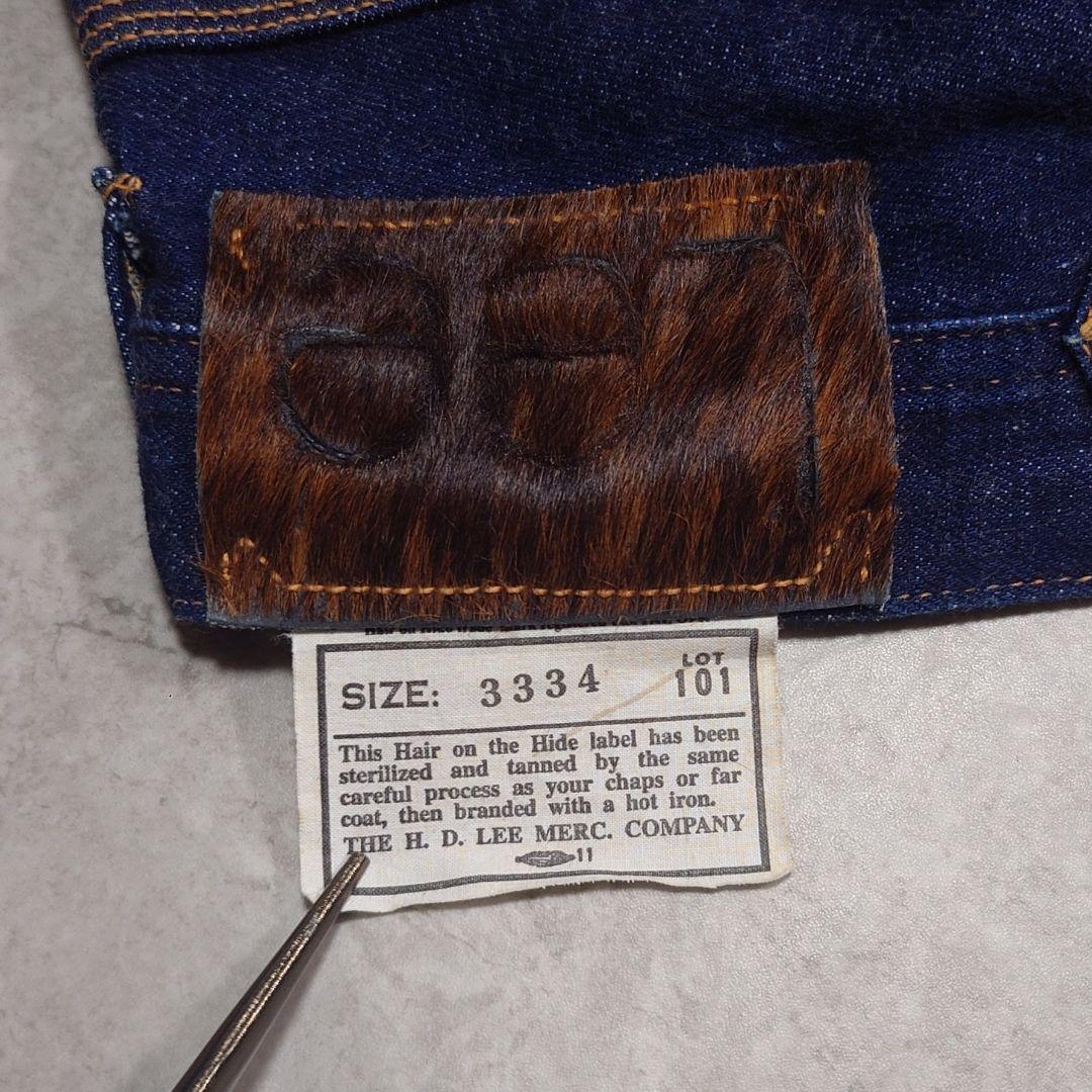 90s 00s Lee 16101 デニム 濃紺 耳付 ハラコパッチ W33