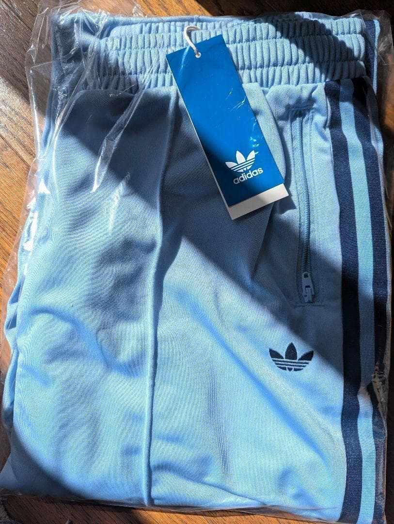 adidas ベッケンバウアー ジャージ トラックパンツ ブルー 新品 M 青