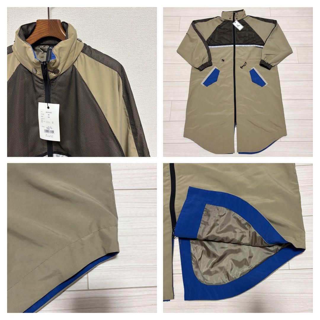 23ss 新品未■casane■ナイロン レイヤードコート ビッグシルエット F