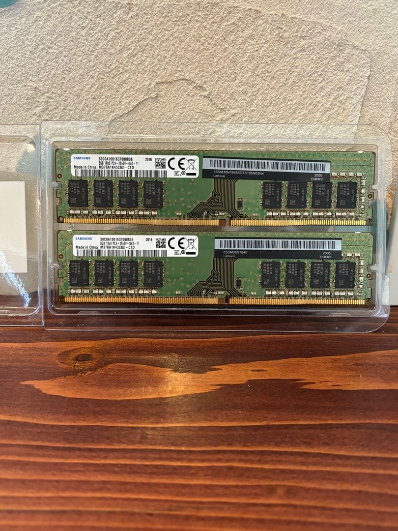 メモリ8GB×2枚 SAMUSUNG PC4-2666V-UA2-11