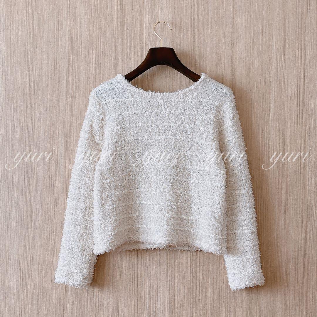 【1324】アナイ　フロッシュツイード2WAY カーディガン　アイボリー　36