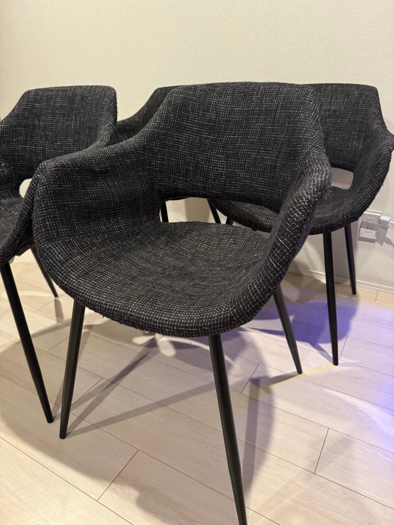 黒いファブリックチェア　※専用ページ
