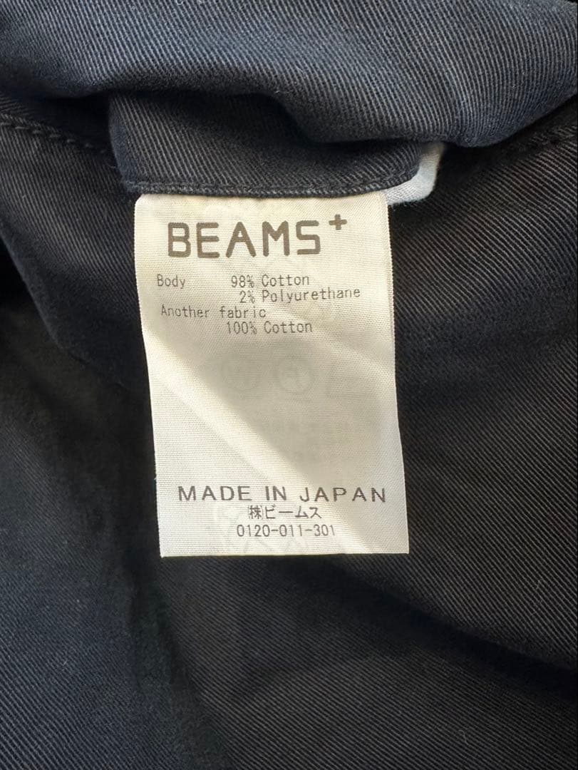 BEAMS PLUS ビームスプラス2プリーツ チノパンツ M ブラック