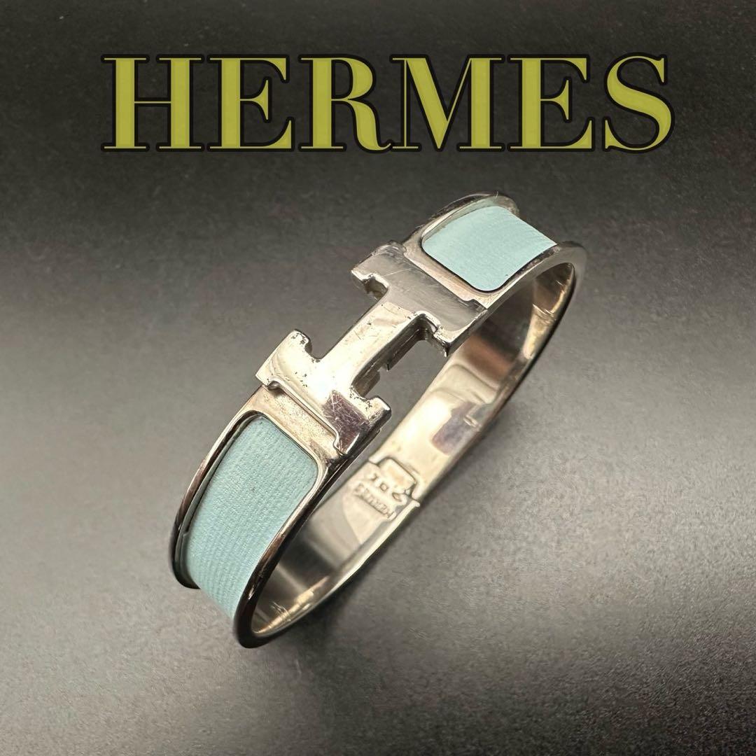 人気✨　エルメス　バングル　ブレスレット　Hクリック　 シルバー　886