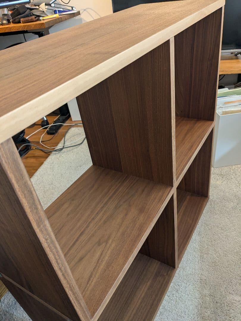 無印良品 スタッキングシェルフ 2×2段 ウォールナット材