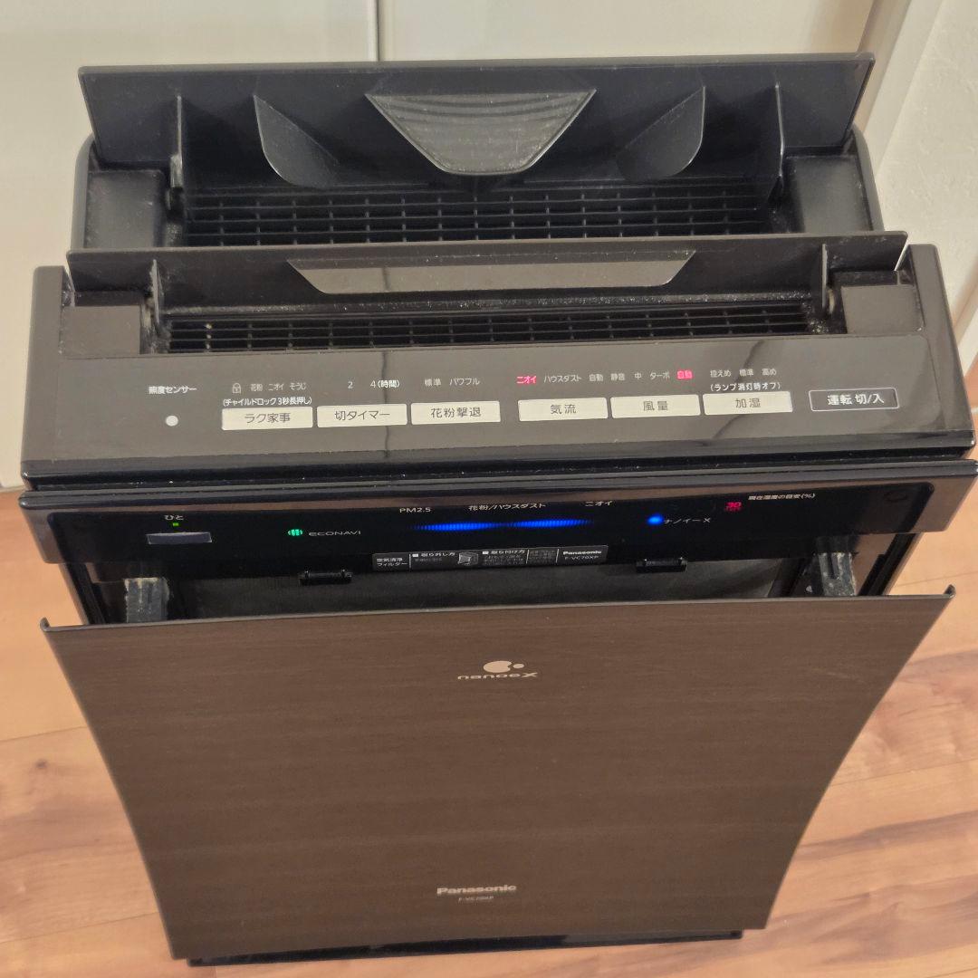 Panasonic ナノイーX 加湿空気清浄機 ブラック F-VC70XP