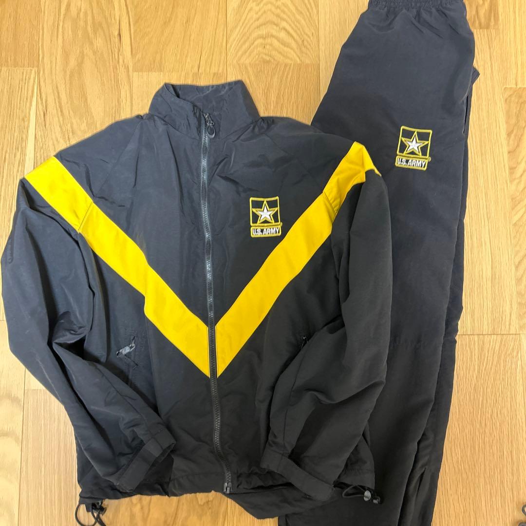 米軍U.S. Army ウォームアップウェアセット 黒/黄