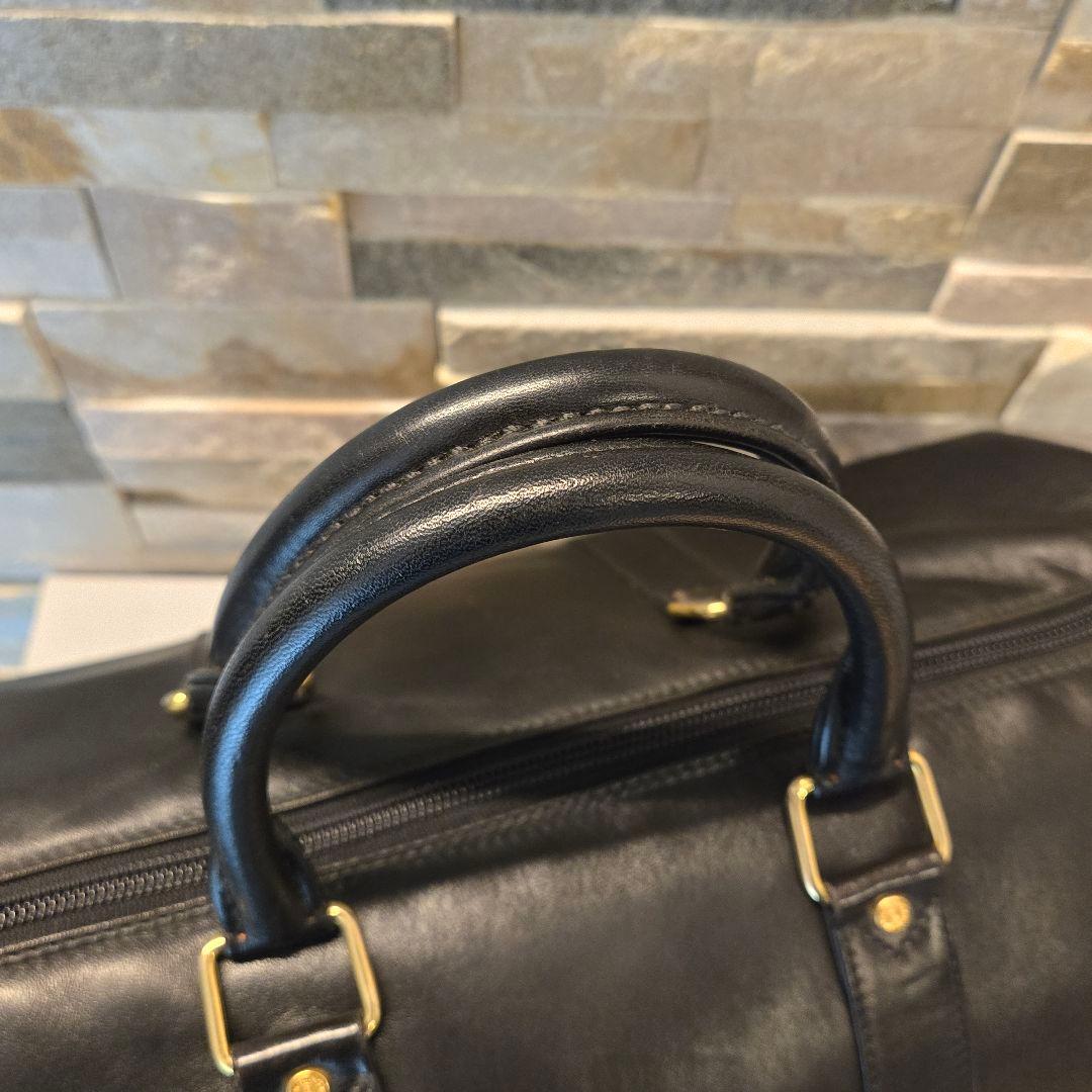 Hunting world　ハンティングワールド　ボストンバッグ　レザー　黒