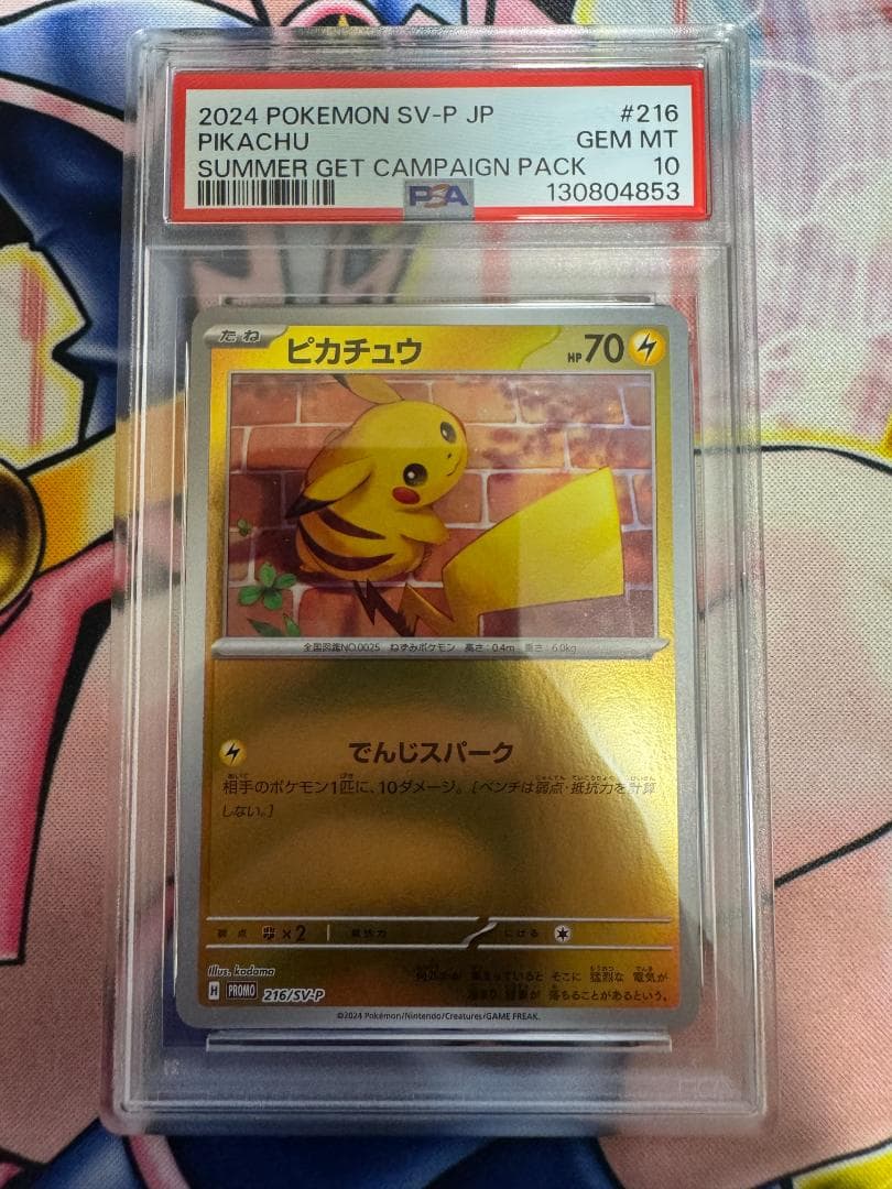 PSA10 ピカチュウ ポケカの夏がキタ！プロモカードGetキャンペーン！216