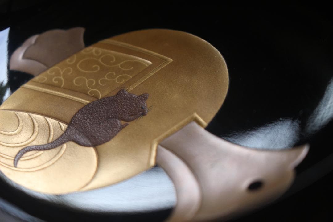 時代逸品！塗分け螺鈿黒漆に風情ある見返小槌蒔絵のお椀2点（検輪島塗蒔絵椀雑煮椀